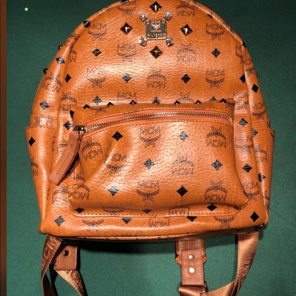 Mcm leather backpack